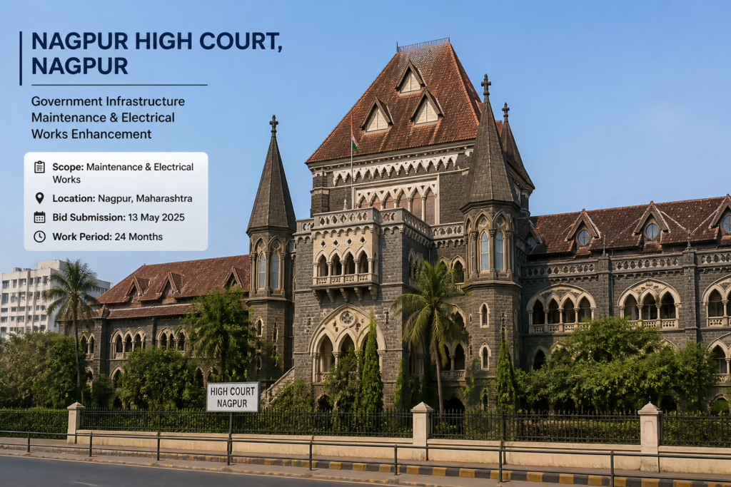 Nagpur High Court building exterior representing government infrastructure electrical works tender