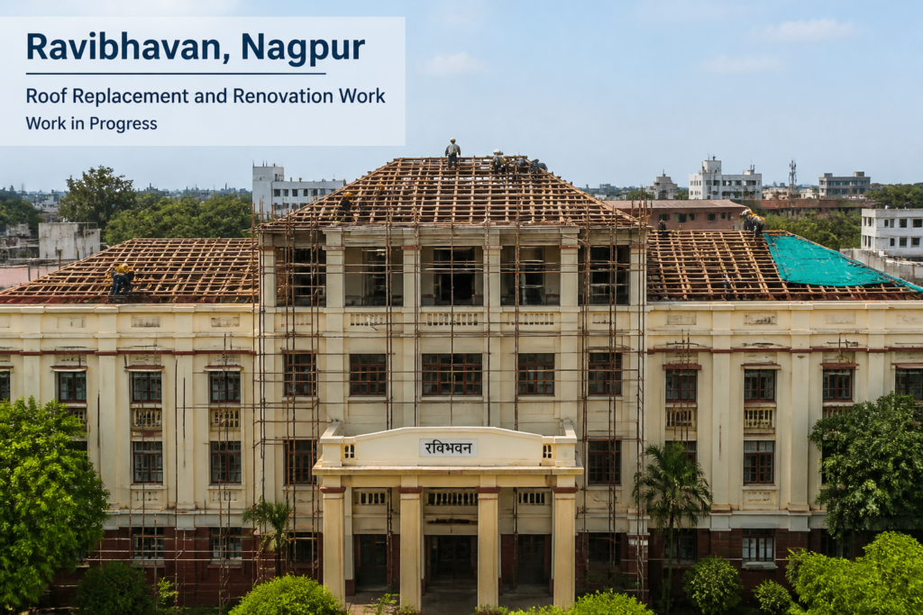Roof replacement and renovation work at public building Ravibhavan, Nagpur