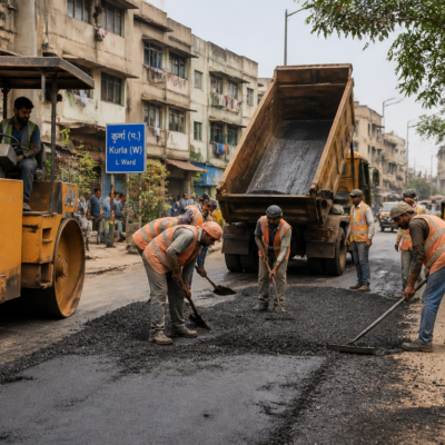 Civil maintenance works underway in Mumbai's Chandivali Vidhansabha beat no.156 L Ward