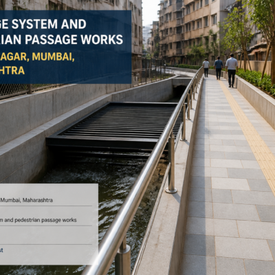 Urban drainage and passage improvement civil works project in Kamgar Nagar Mumbai by Maharashtra government