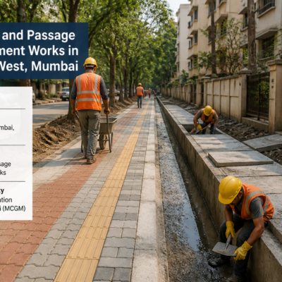 Drainage and passage system improvement work underway in Borivali West, Mumbai