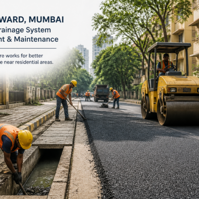 Urban drainage and passage improvement infrastructure near Bhartiya Kamla Nagar, Mumbai under government maintenance project