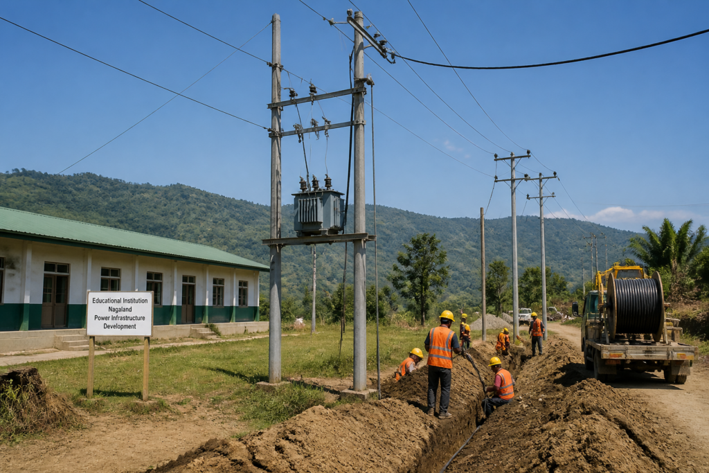 Electrical infrastructure development for external electrification works at North-East Christian University, Nagaland