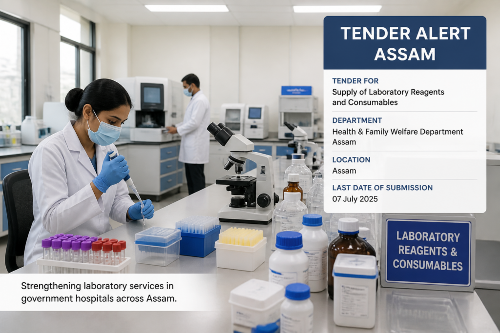 Laboratory reagents and consumables for government hospital laboratory tender in Assam, 2026