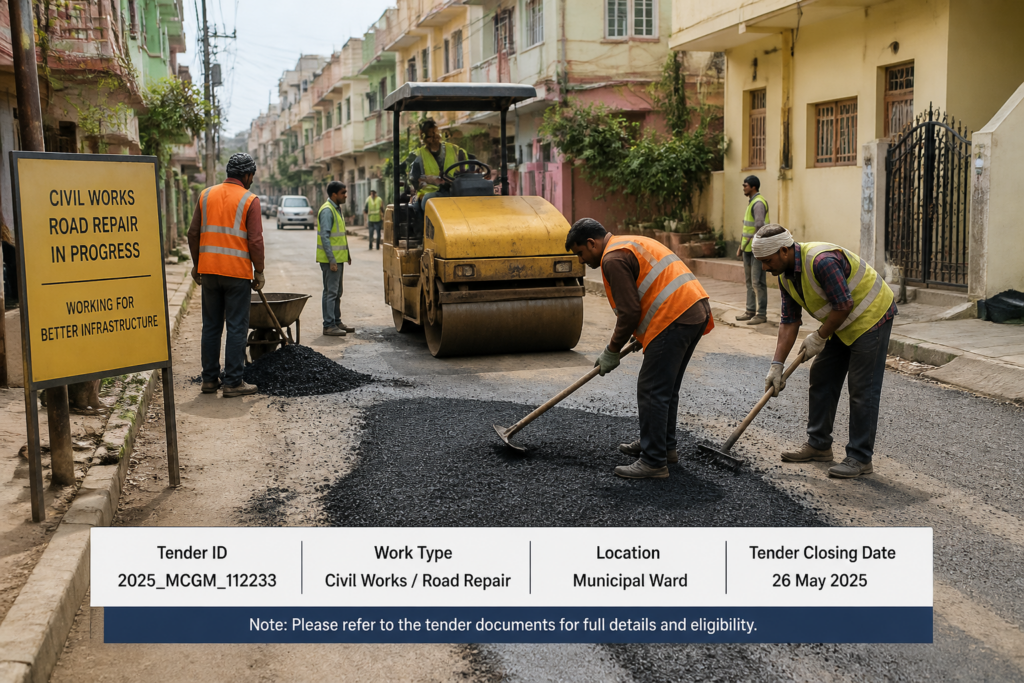 Road repair and civil maintenance work in Kurla L Ward under Chandivali Vidhansabha civil works tender