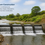 Check Dam construction site representing civil infrastructure development in Maharashtra's West Nashik region