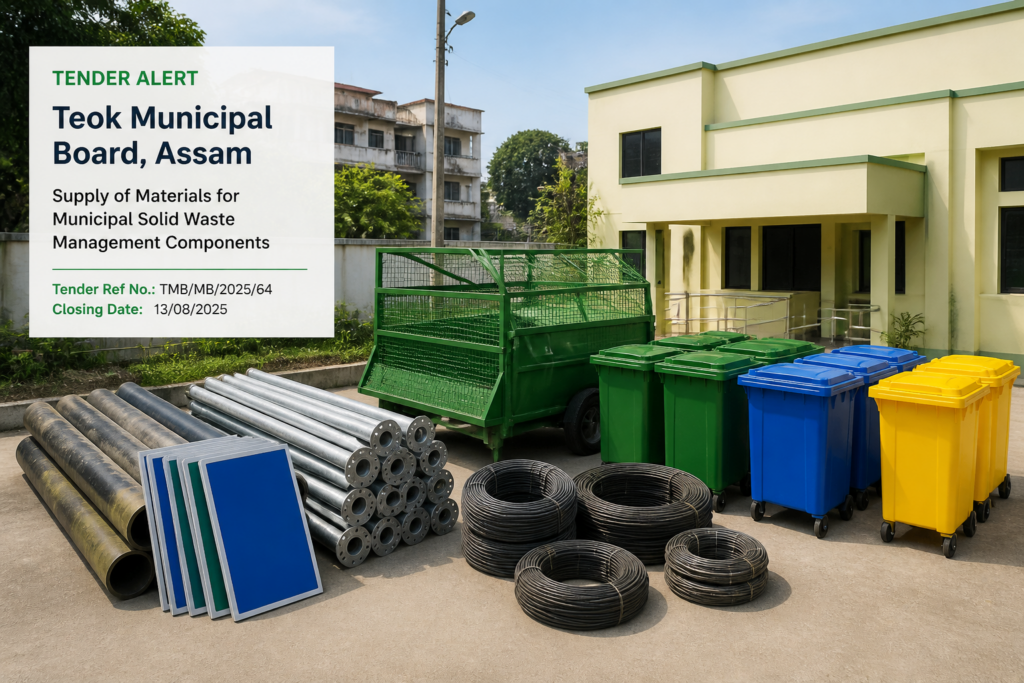 Supply of Solid Waste Management Components at Teok Municipal Board Assam as part of urban sanitation tender