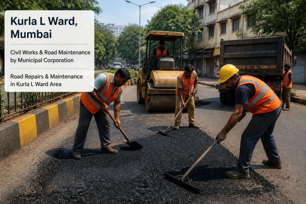Road and civil maintenance works in Chandivali Vidhansabha beat no.157, Kurla L Ward, Mumbai
