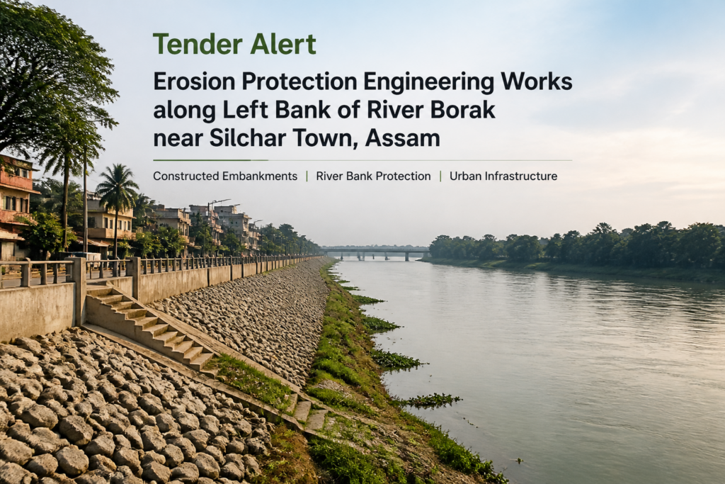 Erosion protection civil works along river Borak near Silchar Town, Assam tender project