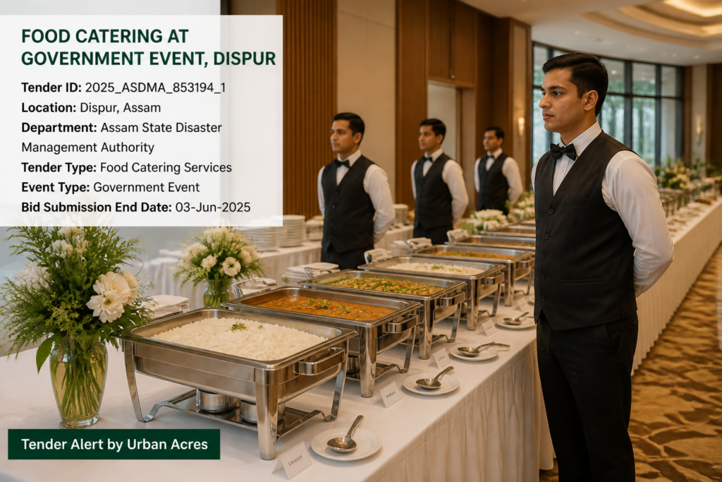 Food catering service setup at government event in Dispur Assam representing the empanelment tender