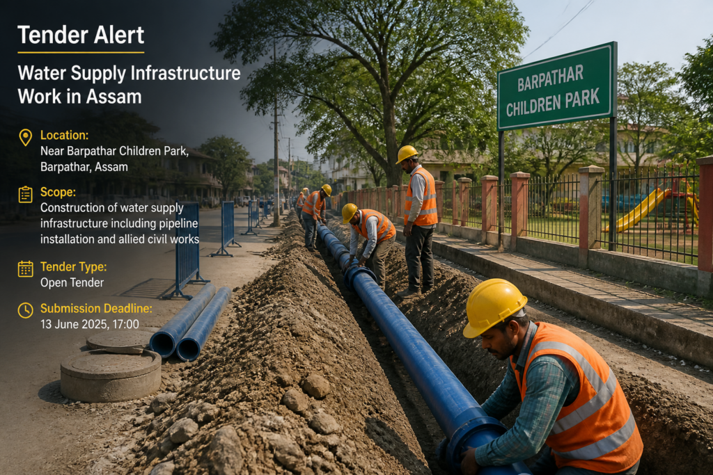 Construction of PWSS ward No.02 water supply infrastructure near Barpathar Children Park, Assam