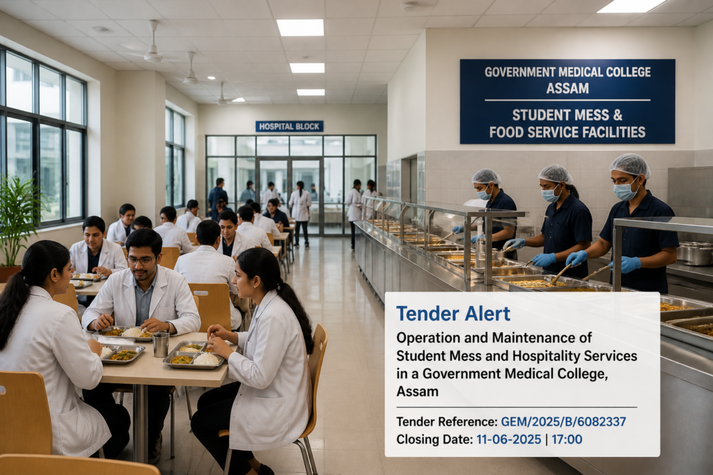Government medical college campus with student mess facilities in Assam