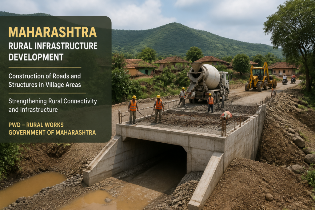 Civil construction work in rural Maharashtra for GHANAKACHARA SANKALAN V Vyavasthapan Kendra tender project