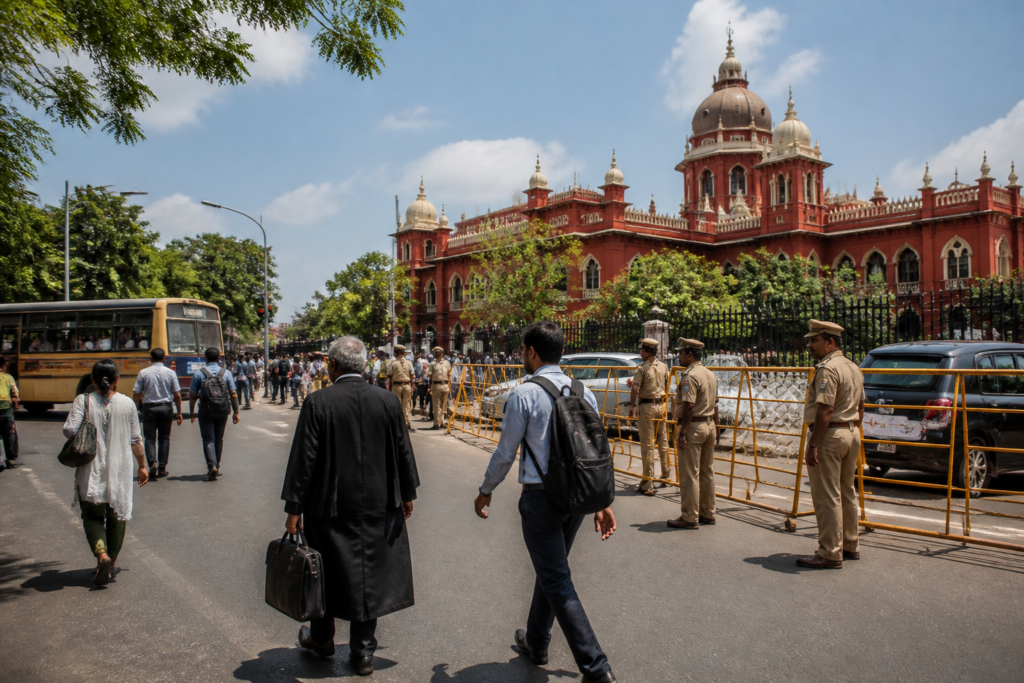 RSS procession permission case being heard at the High Court in Chennai