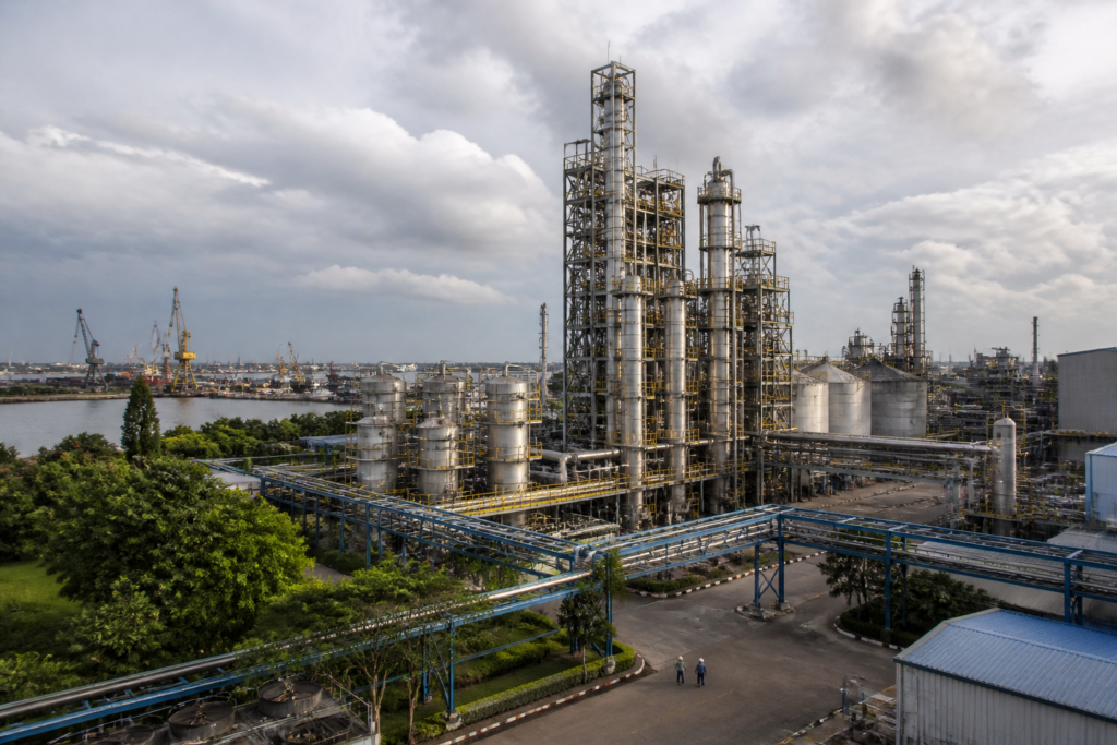 Haldia chemical complex and industrial facilities in Haldia, West Bengal