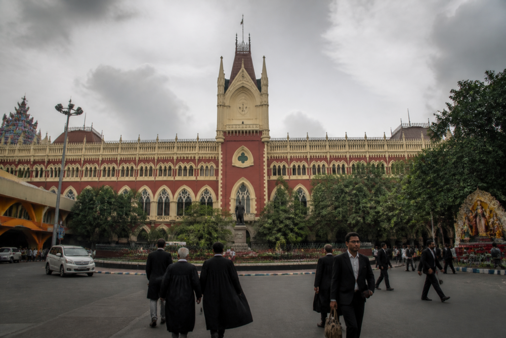 Calcutta High Court building linked to a dispute over a CPM book stall near a Durga Puja pandal