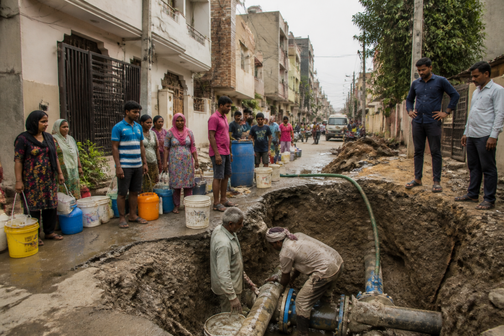 Yadav Nagar water supply disruption affecting homes in outer Delhi