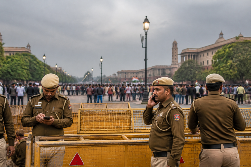 Delhi protests monitored by police amid a social media misinformation investigation