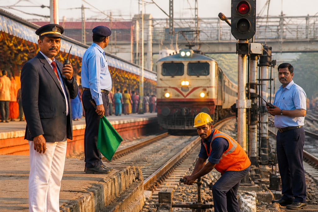 Railway employees bonus announcement covering Indian Railways staff and station operations