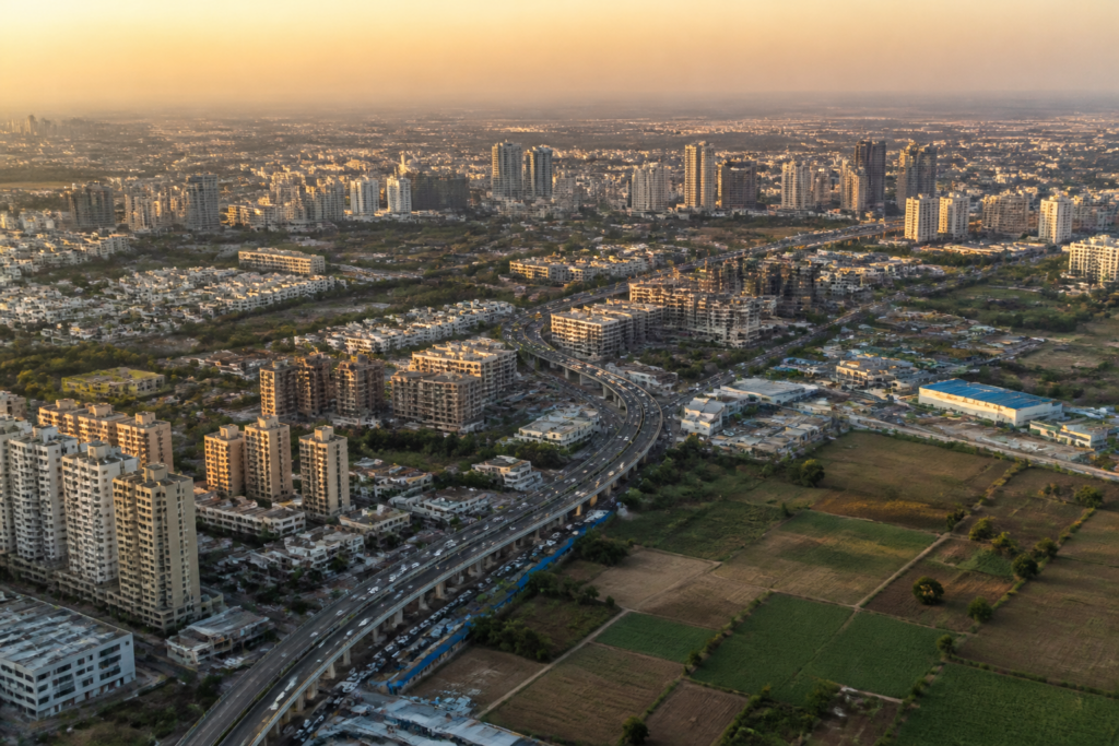 Telangana Rising 2047 growth zones around Hyderabad's expanding urban region