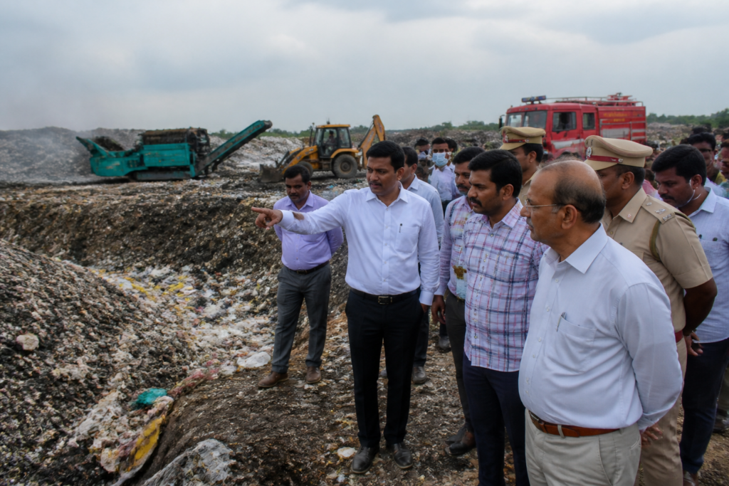 Karimnagar dumping yard being inspected after minor fires and smoke were reported