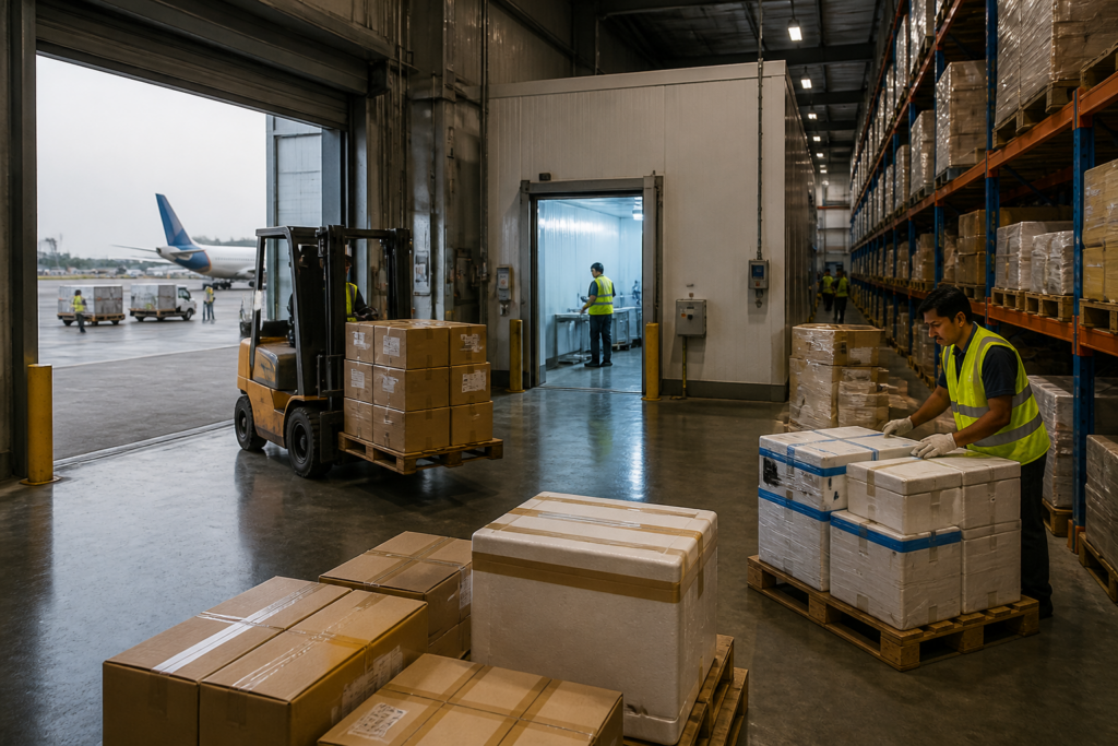 Bengaluru airport warehousing facility at the BLR logistics park near Kempegowda International Airport
