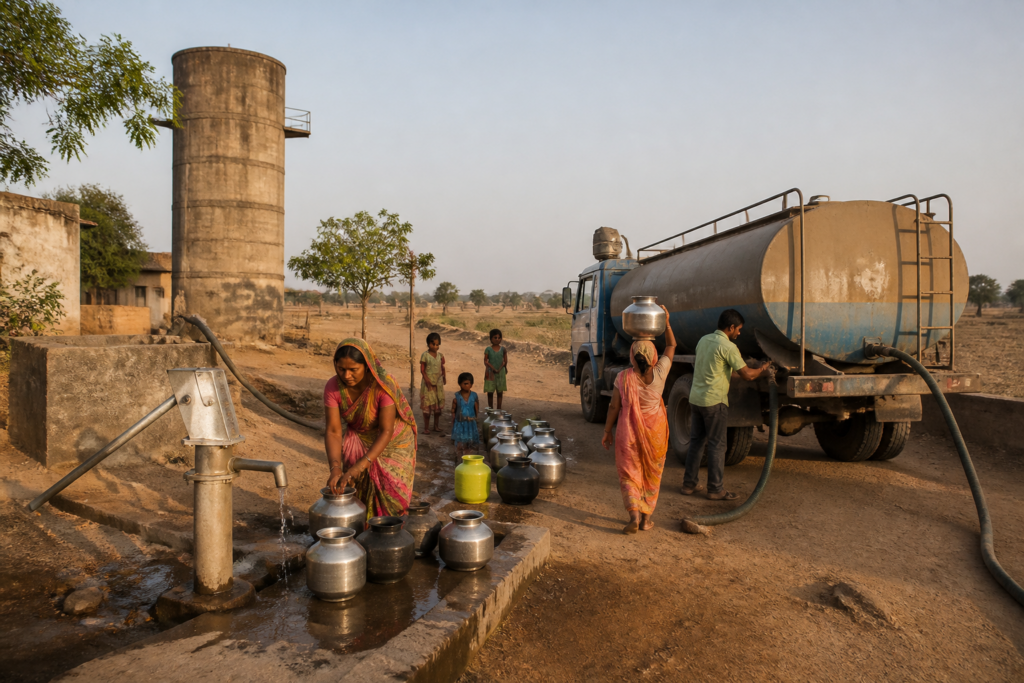 Washim water shortage plan for rural drinking-water supply and alternative wells