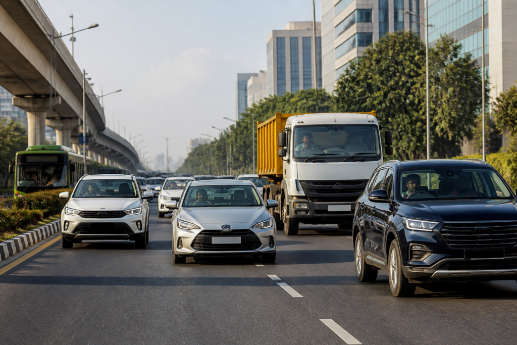 BS-VII emission norms planned for new cars and SUVs on an Indian urban road