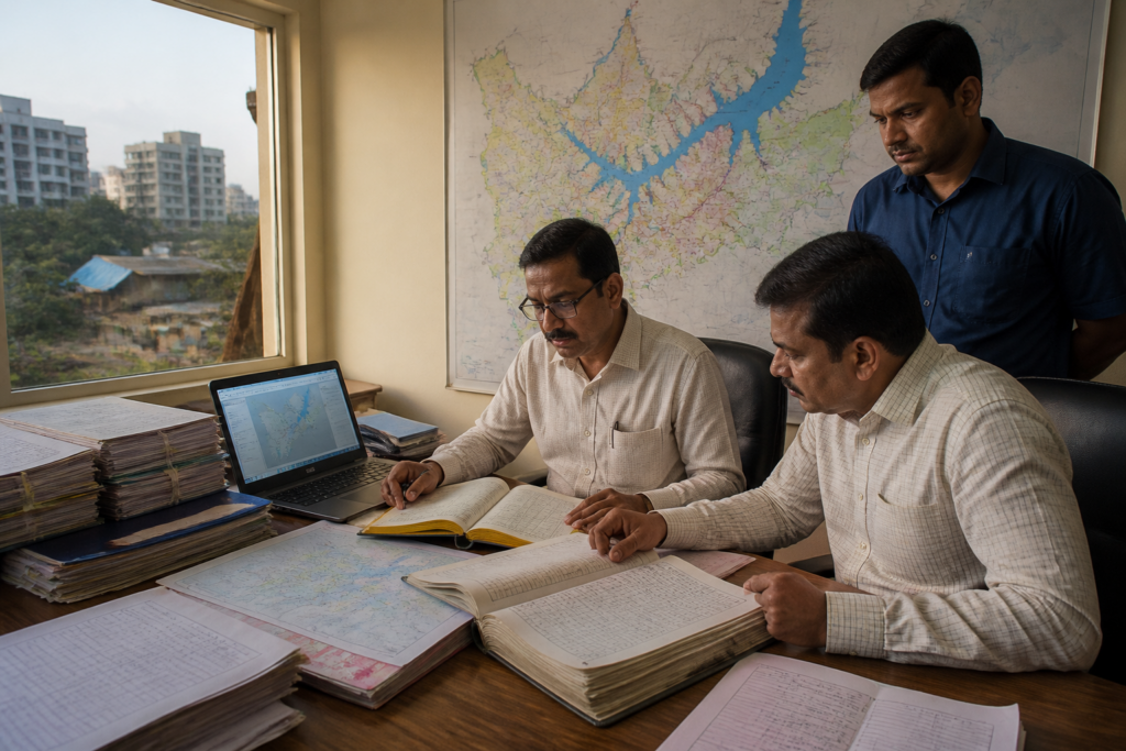 Pune project-affected land records being reviewed for rehabilitation and allotment verification