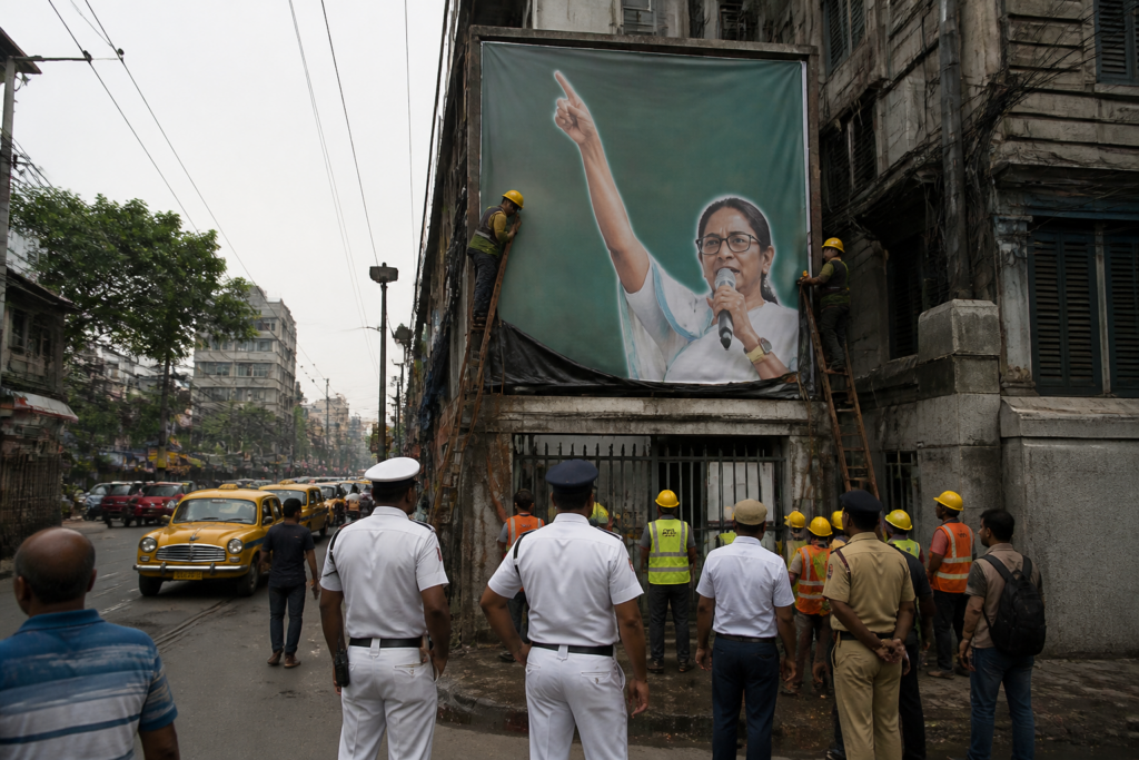 Kolkata billboard case involving a political sign on a Camac Street building