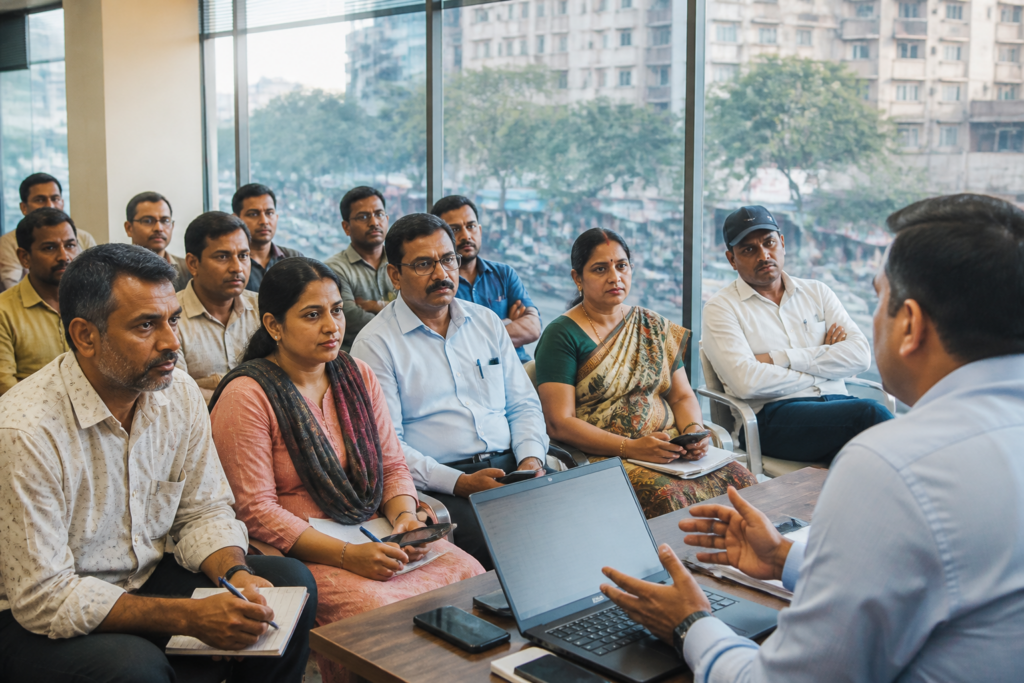 Pune NPS subscribers represented in a city retirement planning outreach meeting