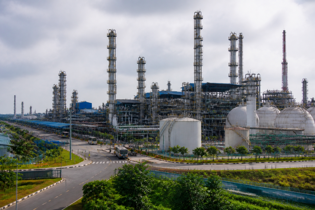Haldia Petrochemicals plant and industrial facilities in Haldia, West Bengal
