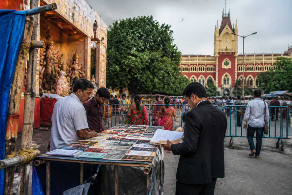 Calcutta High Court book stall case involving a CPI(M) stall near a Durga Puja pandal in Bongaon
