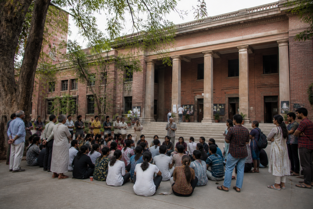 Hindu College admission irregularities dispute at the Delhi campus