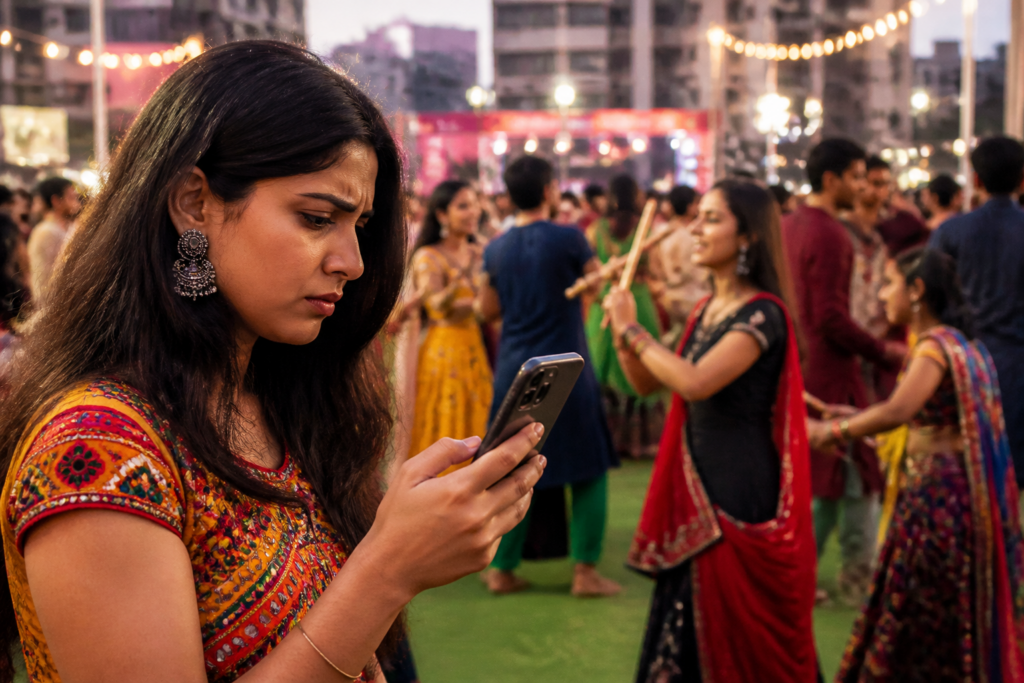 Pune cyber police warning about a fake Navratri garba booking scam on social media