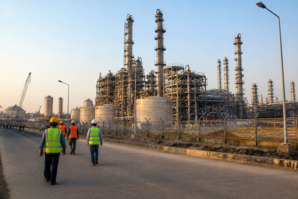 West Bengal industrial policy announcement at a Haldia petrochemical plant