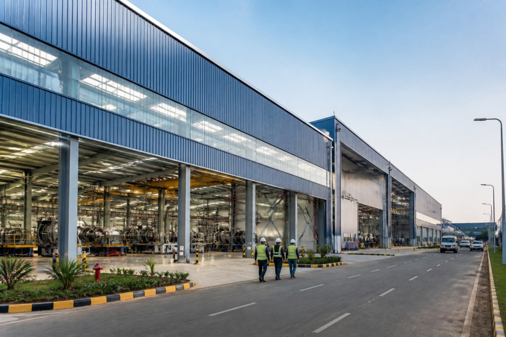 Hoskote aerospace facility with industrial manufacturing infrastructure in Bengaluru