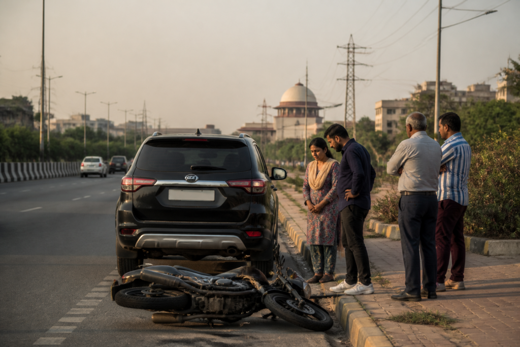 Delhi MACT compensation order involving an injured homemaker after a road accident