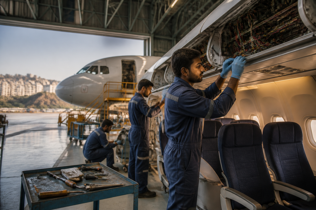 Hyderabad aircraft cabin centre development linked to an aircraft MRO facility