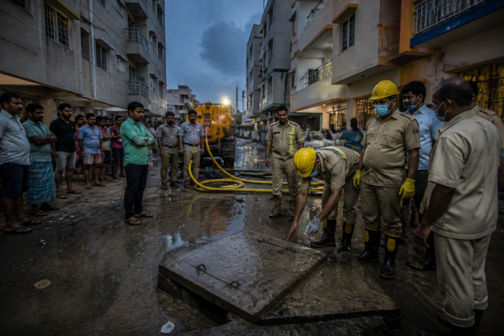 Chennai septic tank death after toxic-gas exposure at a Pallikaranai apartment complex