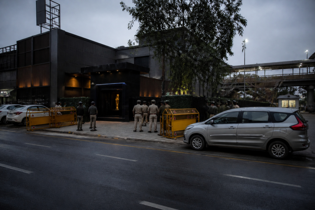 Delhi nightclub exterior near Ashok Park Metro station after a reported fatal assault