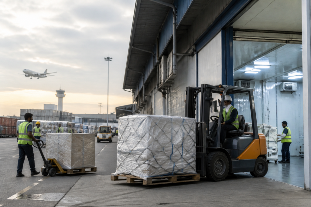 Bengaluru airport warehousing facility serving cargo near Kempegowda International Airport