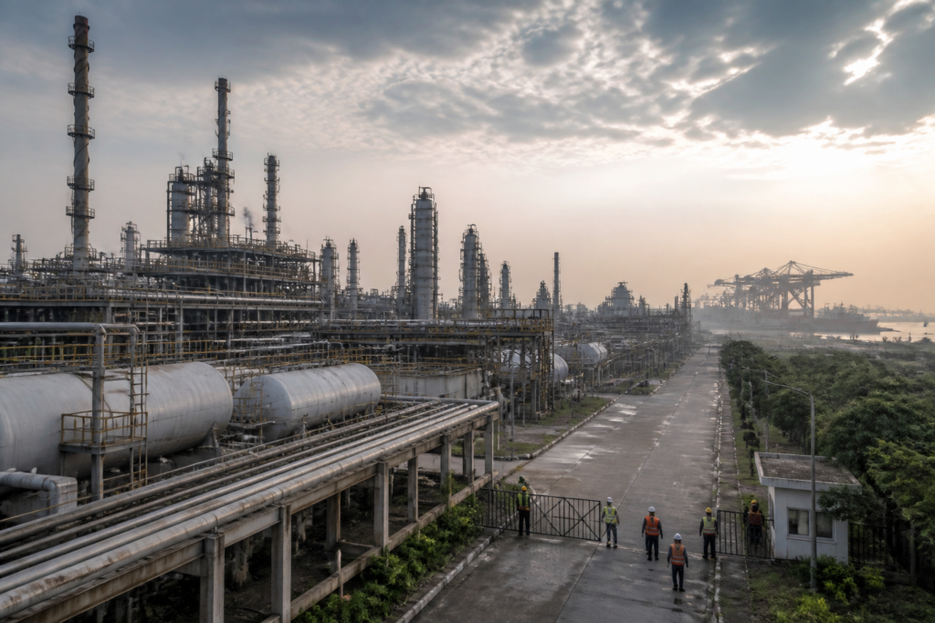 Haldia chemical complex and industrial infrastructure in Haldia, West Bengal