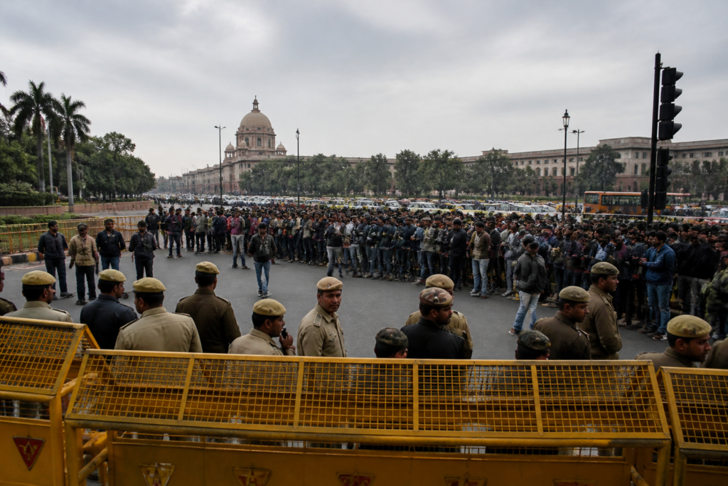 Delhi protest FIR linked to police and protesters near a central Delhi demonstration