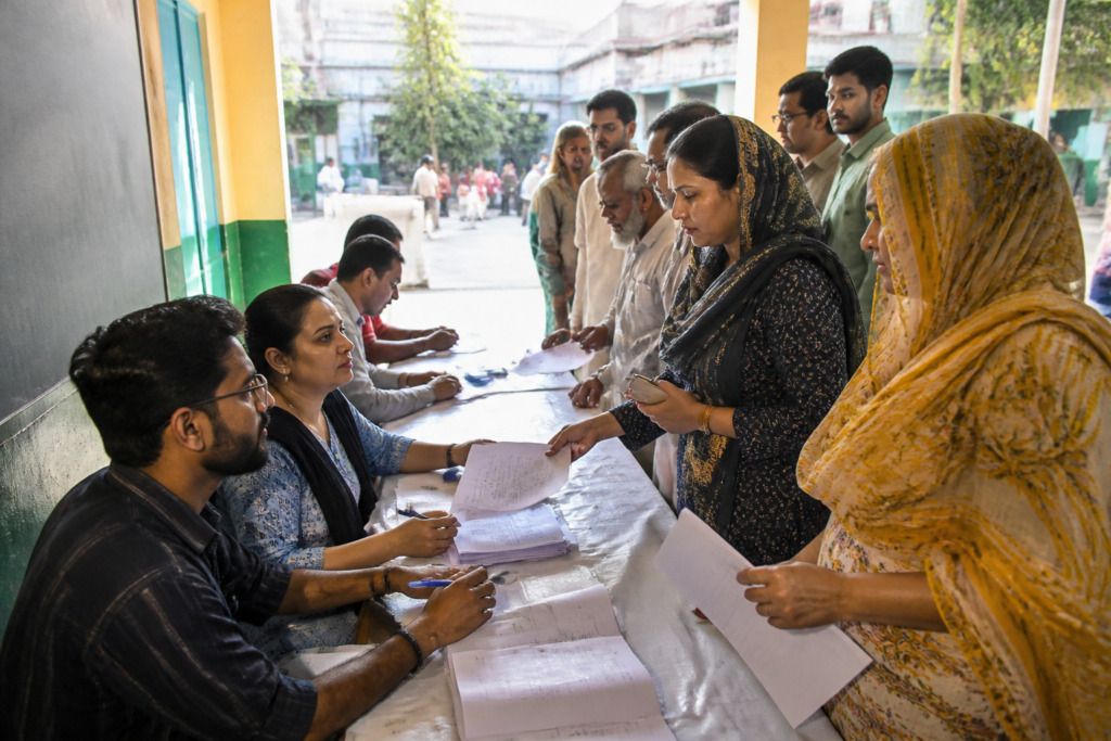 Ghaziabad voter list camps with residents seeking electoral roll enrolment assistance