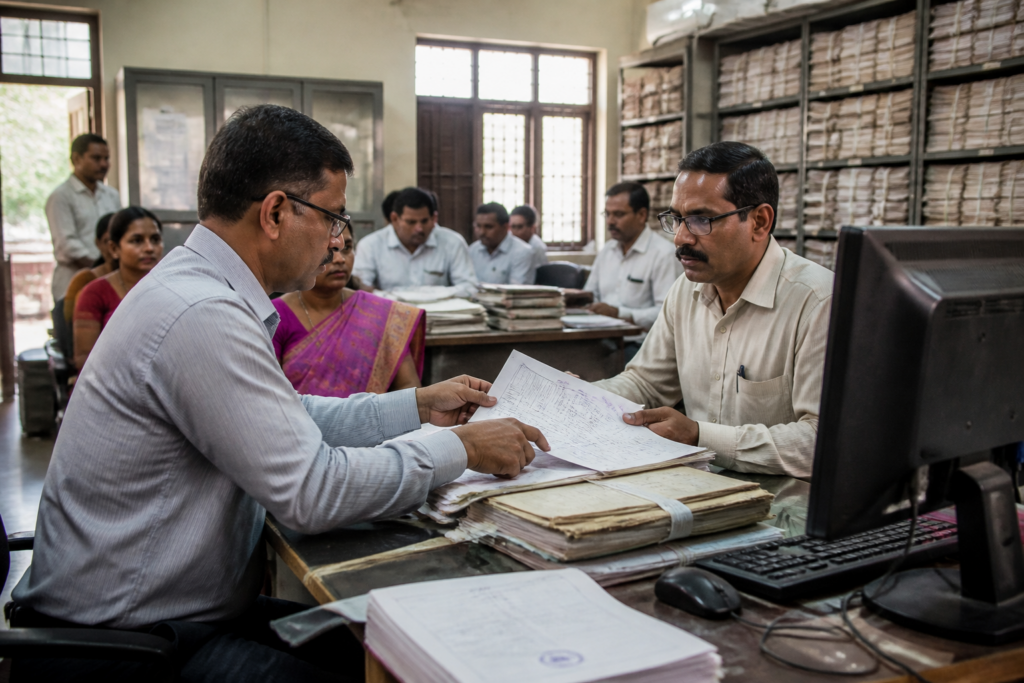 Maharashtra property registration rules shown through a registration office document review