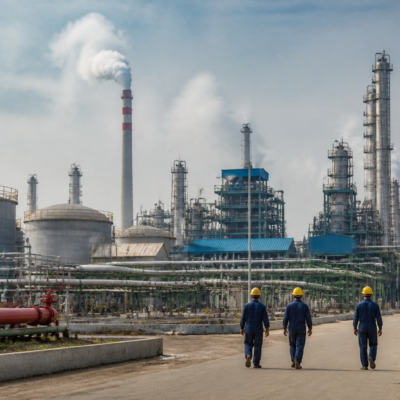 Haldia petrochemical plant and industrial facilities in West Bengal