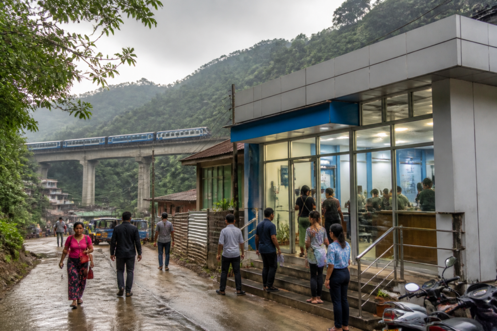 Mizoram banking access and railway connectivity discussed at an urban Northeast development setting