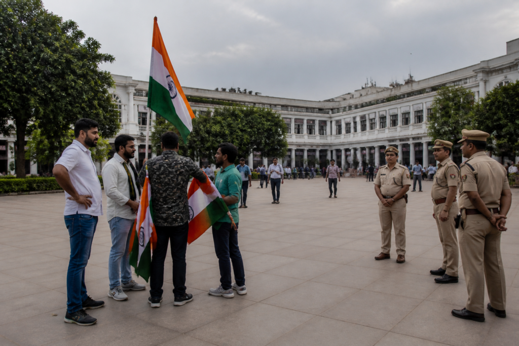 Delhi tiranga march call at Connaught Place amid tightened protest restrictions