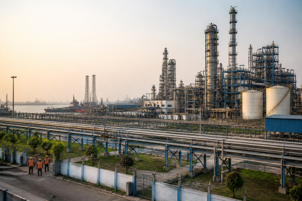 Haldia chemical complex and industrial infrastructure in West Bengal